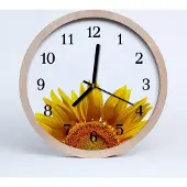 Tulup Holzuhr 20fi cm wanduhr - Natur Blume