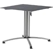 Sieger Gartentisch >5330-20< in Schiefer anthrazit, Polytec - 80x73x80cm (BxHxT)