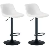 CLP 2er Set Barhocker Loft Kunstleder weiß