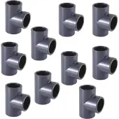POWERHAUS24 10er PVC T-Stück 90 Grad D 50 mm