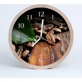 Tulup Holzuhr 20fi cm wanduhr - Kaffeebohnen
