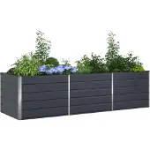 vidaXL "Winter Sale" Beete - Anthrazit Pflanzkübel Anthrazit 195x100x45cm Verzinkter Stahl DE8876783