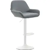 CLP 2er Set Barhocker Braga Kunstleder weiß grau
