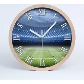 Tulup Holzuhr 20fi cm wanduhr - weiße Spitzen - Stadion