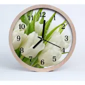 Tulup Holzuhr 20fi cm wanduhr - Tulpen Blumen