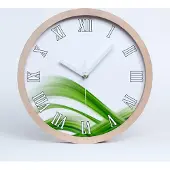 Tulup Holzuhr 20fi cm wanduhr - weiße Spitzen - abstrakcjaala