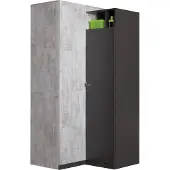 Masseno Drehtürenschrank FIUME 95/190/95cm 2-türig Graphitfarben