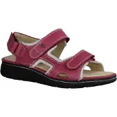 Finn Comfort Wanaka-Soft Damensandale, Azaleo/Hielo (Pink), Leder, Classic - Damenschuhe Sandale bequem / lose Einlage, Mehrfarbig, leder (nube/agra)