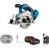 OEM Bürstenlose kabellose Kreissäge, 5-Zoll-Blatt, verstellbarer Schnittwinkel, 2-388VF Batterie