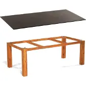 SonnenPartner Gartentisch Base 200x100 cm Teakholz Old Teak Tischsystem