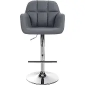 CLP Barhocker Natoma Kunstleder chrom grau