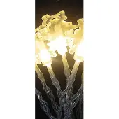 Gravidus 20 LED Lichterkette Innen Warmweiß, Design:Schneeflocken