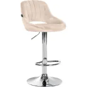CLP Barhocker Milet Samt chrom creme