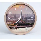 Tulup Holzuhr 20fi cm wanduhr - Stadt Stadt