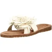 Lazamani Zinnia Damen Leder-Pantoletten Offwhite Größe 40