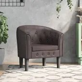 vidaXL "im " Clubsessel Braun Kunstleder - Fernseh- & Relaxsessel CC16353