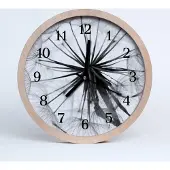 Tulup Holzuhr 30fi cm wanduhr - Löwenzahn-Blumen