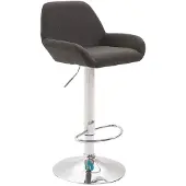 CLP Barhocker Braga Stoff chrom dunkelgrau