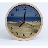 Tulup Holzuhr 30fi cm wanduhr - Seedünen Landschaft