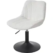 Vasagle Schminkstuhl, Stizhocker, 65,5-77,5 cm höhenverstellbar, Barhocker, drehbar, Sherpa-Bezug, weiß