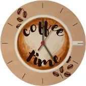 Speecheese Coffee time Kaffee Wanduhr aus MDF