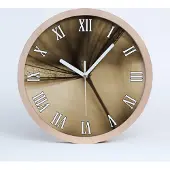 Tulup Holzuhr 30fi cm wanduhr - weiße Spitzen - Löwenzahn Samen