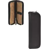 Sonnenleder Stifteetui Federtasche Leder RICHTER für 3 Stifte Pencilcase schwarz 801-390-02