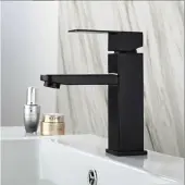 Mc star Wasserhahn Bad Armatur - Waschtischarmaturen Einhebelmischer für Badezimmer Waschtisch, Schwarz