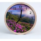 Tulup Holzuhr 30fi cm wanduhr - Landschaft
