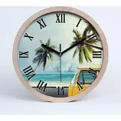Tulup Holzuhr 30fi cm wanduhr - schwarze Spitzen - van Strand