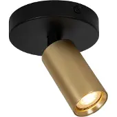Licht-Erlebnisse Spot Strahler Aluminium GU10 verstellbar in Schwarz Messing Modern Lampe