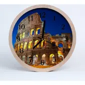 Tulup Holzuhr 30fi cm wanduhr - Colosseum Architektur
