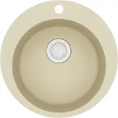 Syfax Granitspüle Einzelbecken Rund Beige