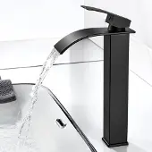 Sonstiges Wasserhahn Bad Schwarz Matt Wasserfall Armatur 235mm Hoch Moderne Mischbatterie
