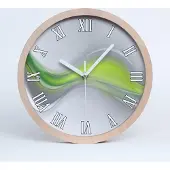 Tulup Holzuhr 20fi cm wanduhr - weiße Spitzen - abstrakcjaale