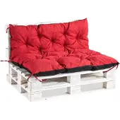 Mayaadi Home Palettenauflage Palettenkissen Kissen Palettensofa Euro Paletten Polster MH-TMPA Rot