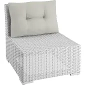 Sunnypillow Gartenkissen Rückenkissen für Rattanmöbel UV - beständig 60x40x12 cm Ecru
