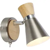 Globo Wandstrahler Innen Schwenkbar Wandlampe mit Schalter Holz Wandspot 54807-1