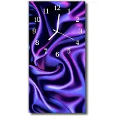 Tulup Lila Wanduhr aus gehärtetem Glas - Original Grafik 30x60 cm
