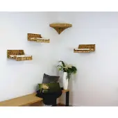 Markenlos Katzen-Kletterwand mit Kissen Wasserhyazinthe 4er Set