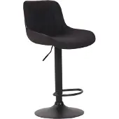 CLP Barhocker Lentini Stoff schwarz schwarz