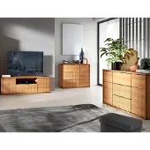 Lomadox Wohnzimmermöbel Set 3-teilig modern in Eiche FABRIANO-161