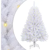 Syfax Künstlicher Weihnachtsbaum Weiß 150 cm PVC und Metall