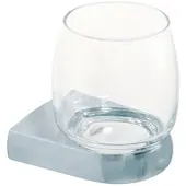 Bravat Metasoft Glashalter 816410 Glas bauchig klar, chrom