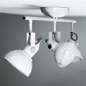 Licht-Erlebnisse Deckenspot E14 Weiß Küche Metall Retro Deckenstrahler
