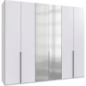 Wimex Drehtürenschrank Mugano Kleiderschrank 270x58x236cm weiß Premium mit Spiegel (18869)