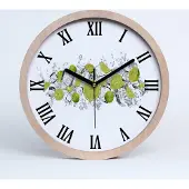 Tulup Holzuhr 20fi cm wanduhr - schwarze Spitzen - Kalk Eiswürfel