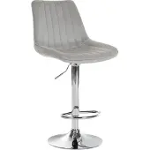 CLP Barhocker Toni Samt chrom grau