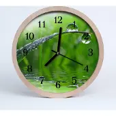 Tulup Holzuhr 30fi cm wanduhr - Dew Drop Natur Tau