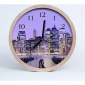 Tulup Holzuhr 20fi cm wanduhr - Stadtgebäude Stadt